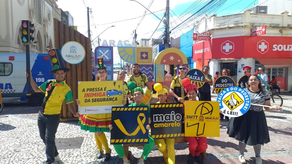 SMTT de Aracaju segue com programação da campanha Maio Amarelo promovendo ações educativas na cidade - SMTT Aracaju